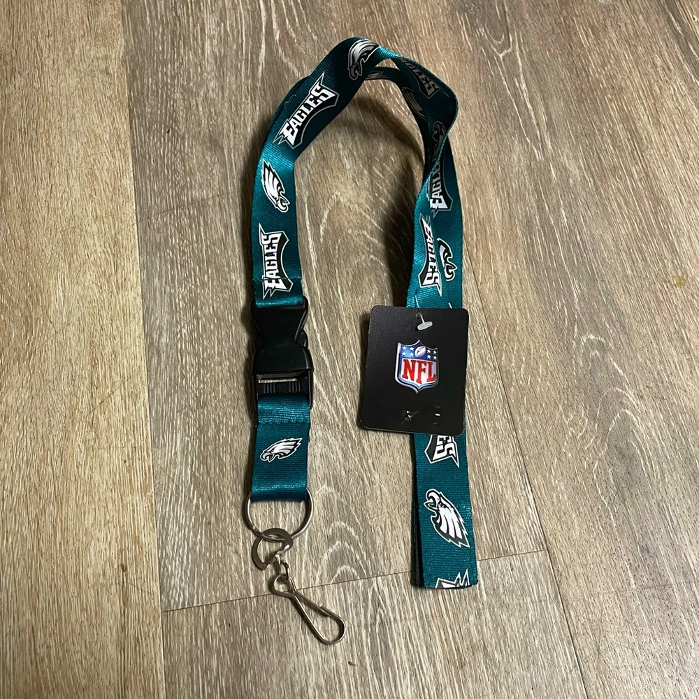 Philadelphia Eagles New with tag lanyard keychain Velcro strap